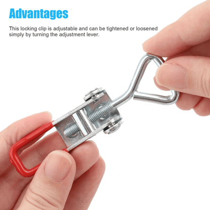 2 PCS Steel Toggle Latch Catch Adjustable Lock Clamp AntiRust Clip For Box Case Cabinet Door 100kg  4