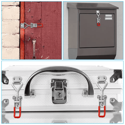 2 PCS Steel Toggle Latch Catch Adjustable Lock Clamp AntiRust Clip For Box Case Cabinet Door 100kg  3