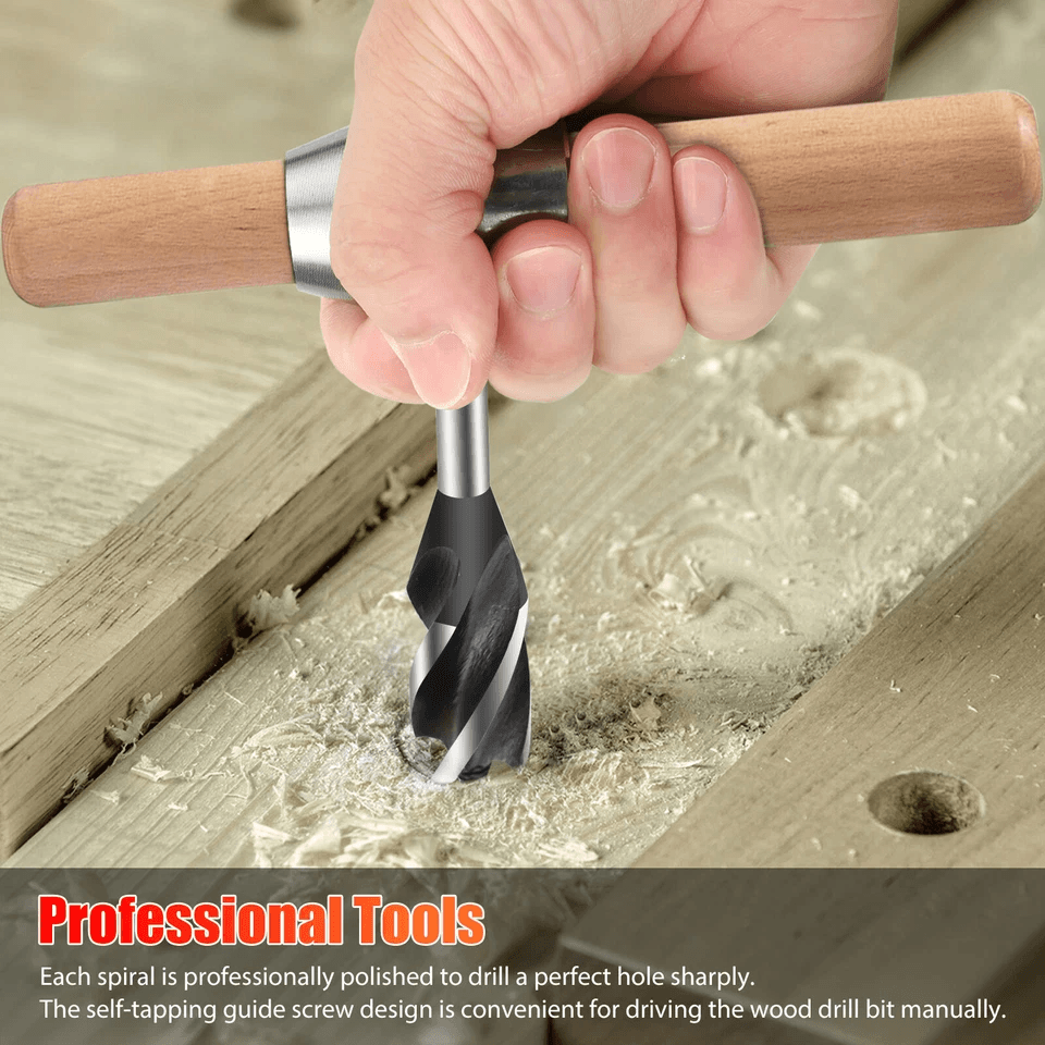 Manual Hand Auger Wrench Outdoor Survival Wood Drill Tool For Bushcraft And Handyman Use 2