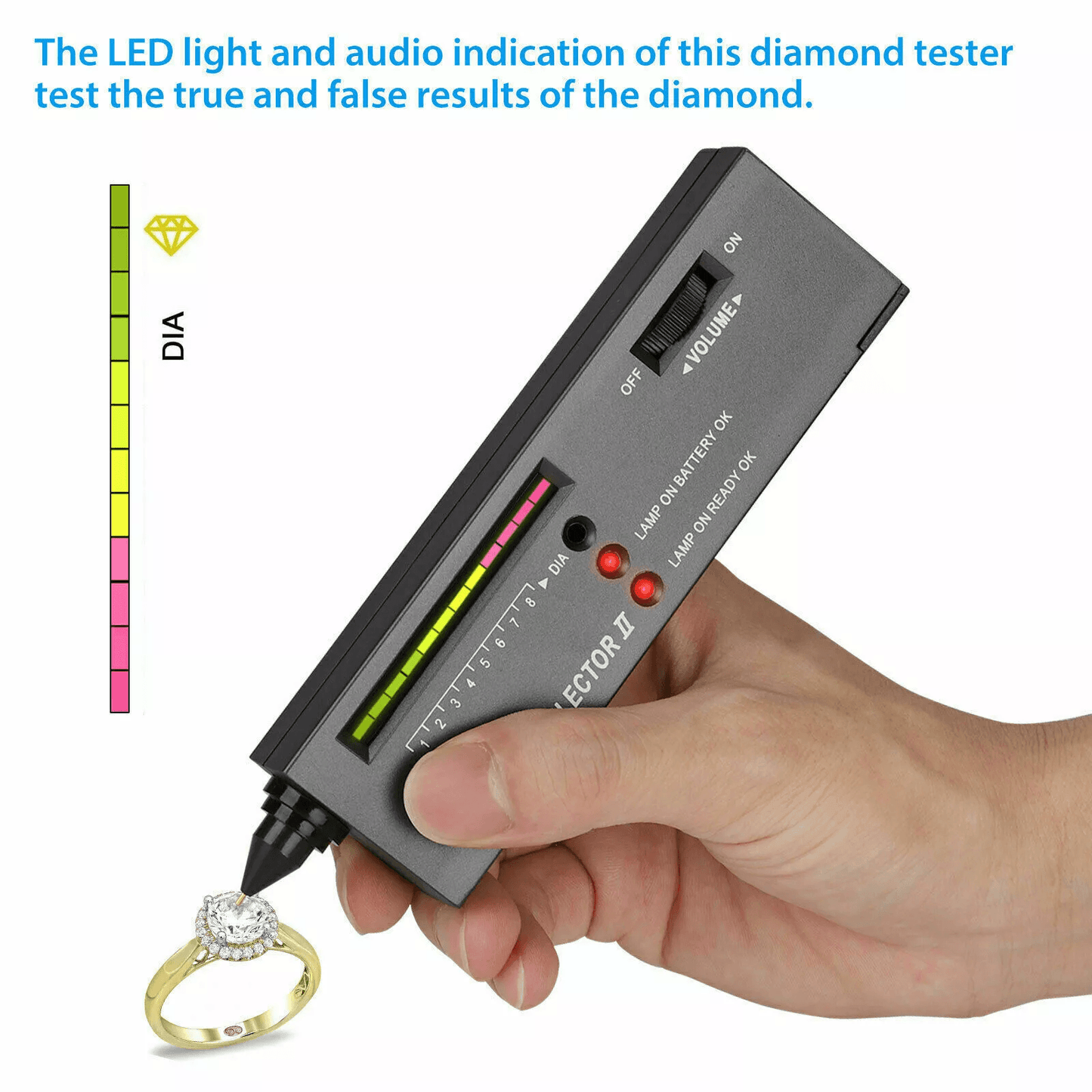 Gold Silver Diamond Tester Portable Electronic Gemstone Testing Kit With LED  Audio Indicator 1
