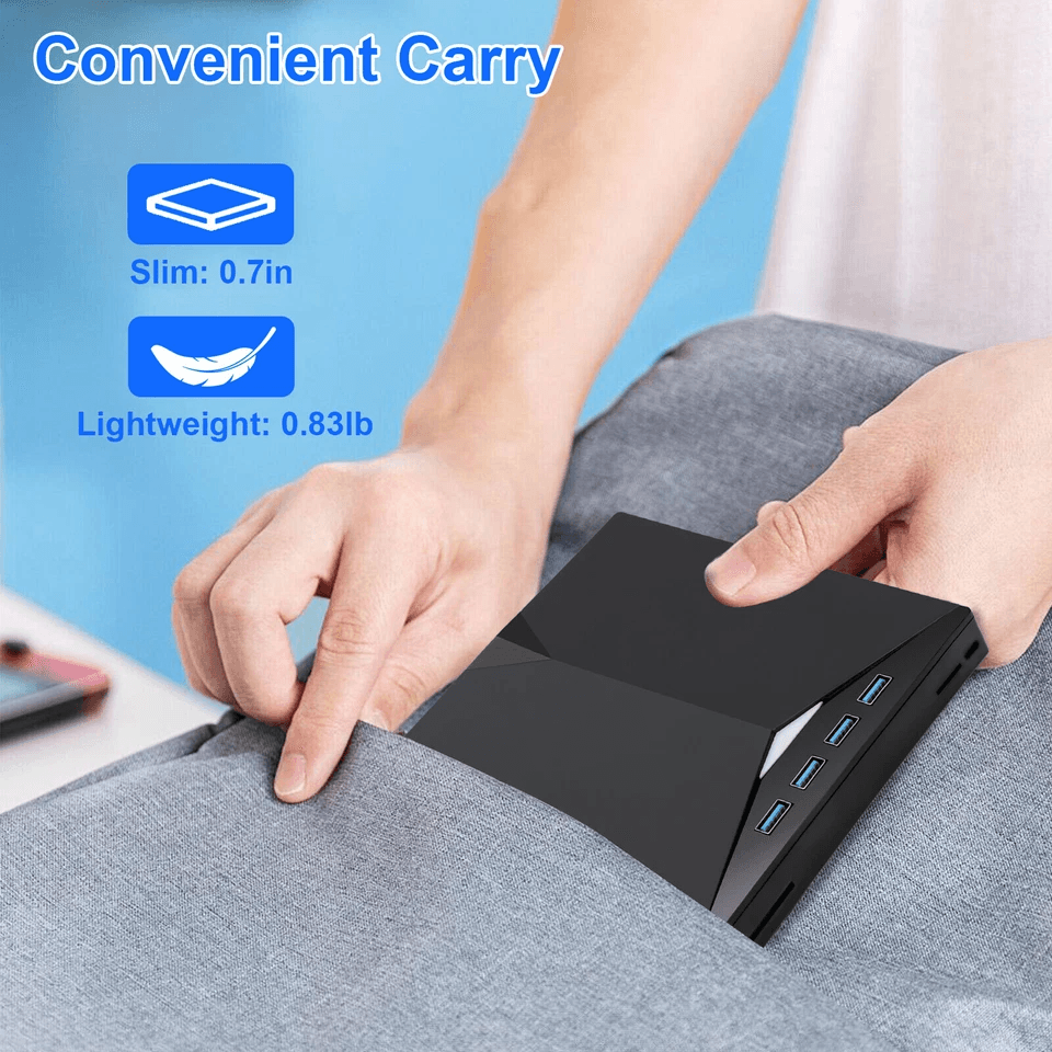 7IN1 Slim External CD DVD Drive USB 30 Burner Reader Writer Player For Laptop And PC 4