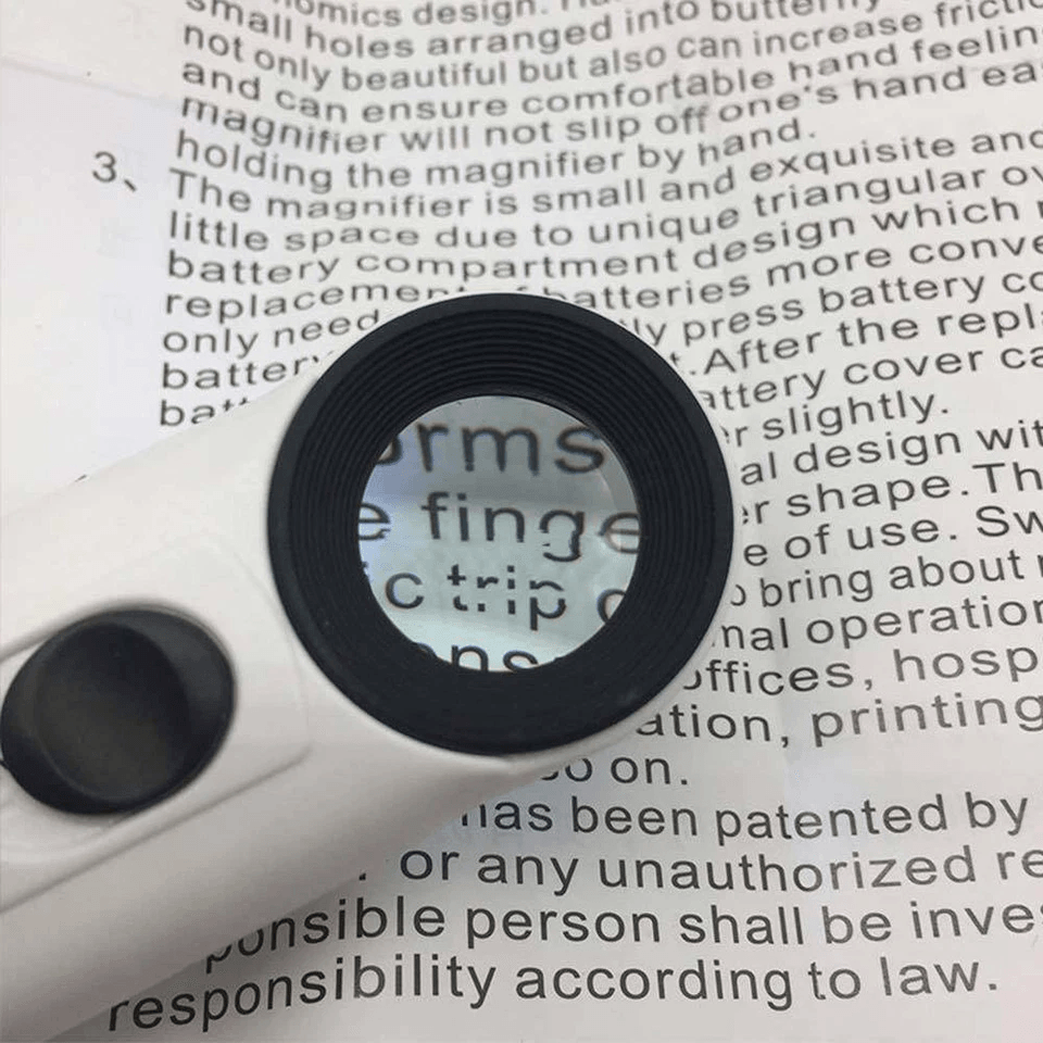 Jewelry Loupe Magnifier Glass With LED Light Compact Eye Magnifying Loop For Coins Stamps Maps  Ant 1