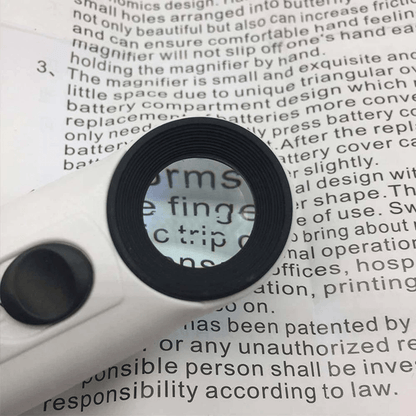Jewelry Loupe Magnifier Glass With LED Light Compact Eye Magnifying Loop For Coins Stamps Maps  Ant 1