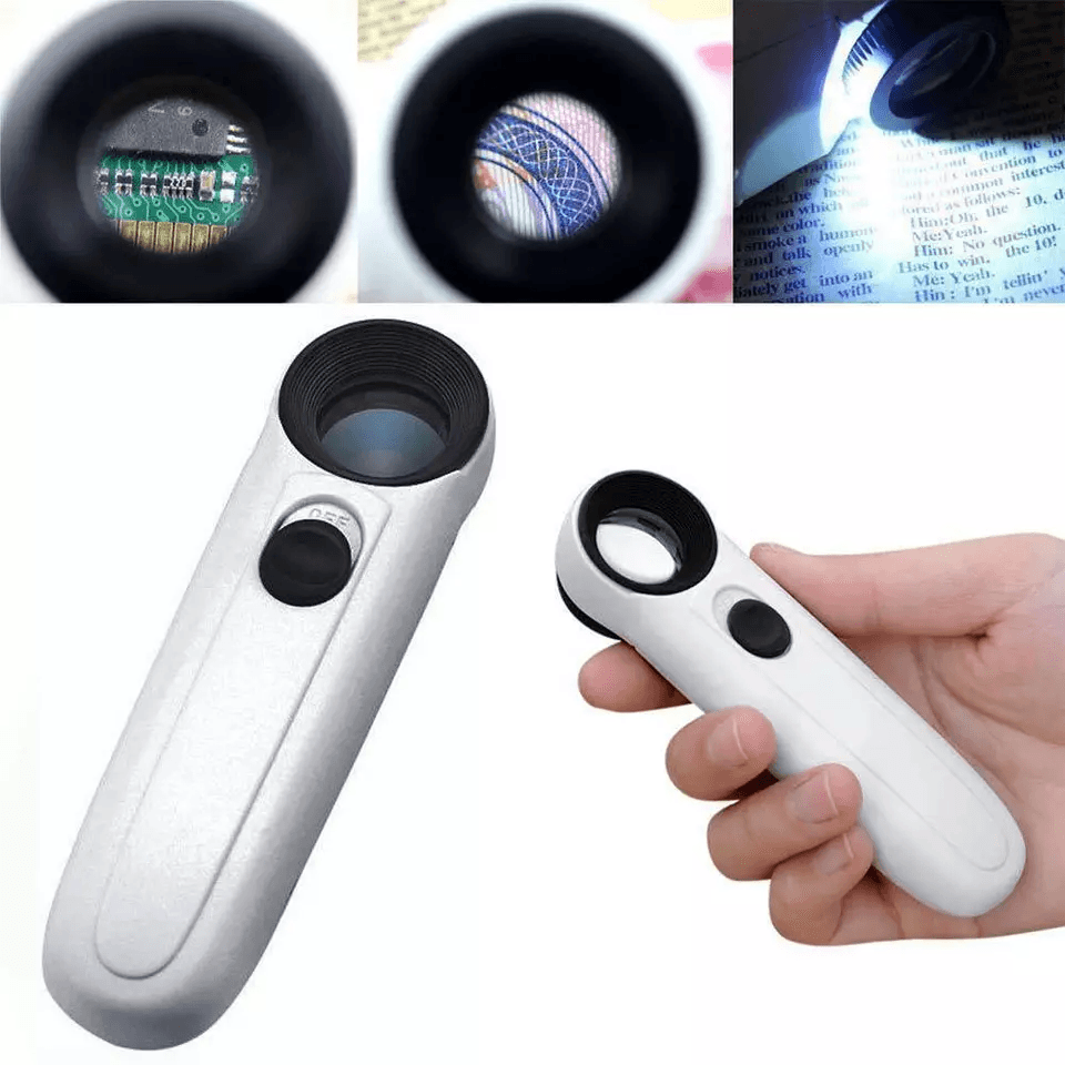 Jewelry Loupe Magnifier Glass With LED Light Compact Eye Magnifying Loop For Coins Stamps Maps  Ant 2