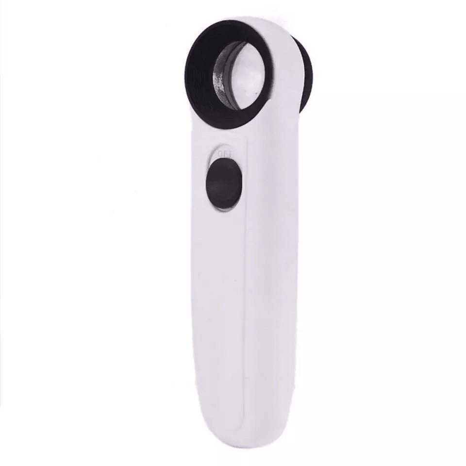 Jewelry Loupe Magnifier Glass with LED Light, Compact Eye Magnifying Loop for Coins, Stamps, Maps & Antiques