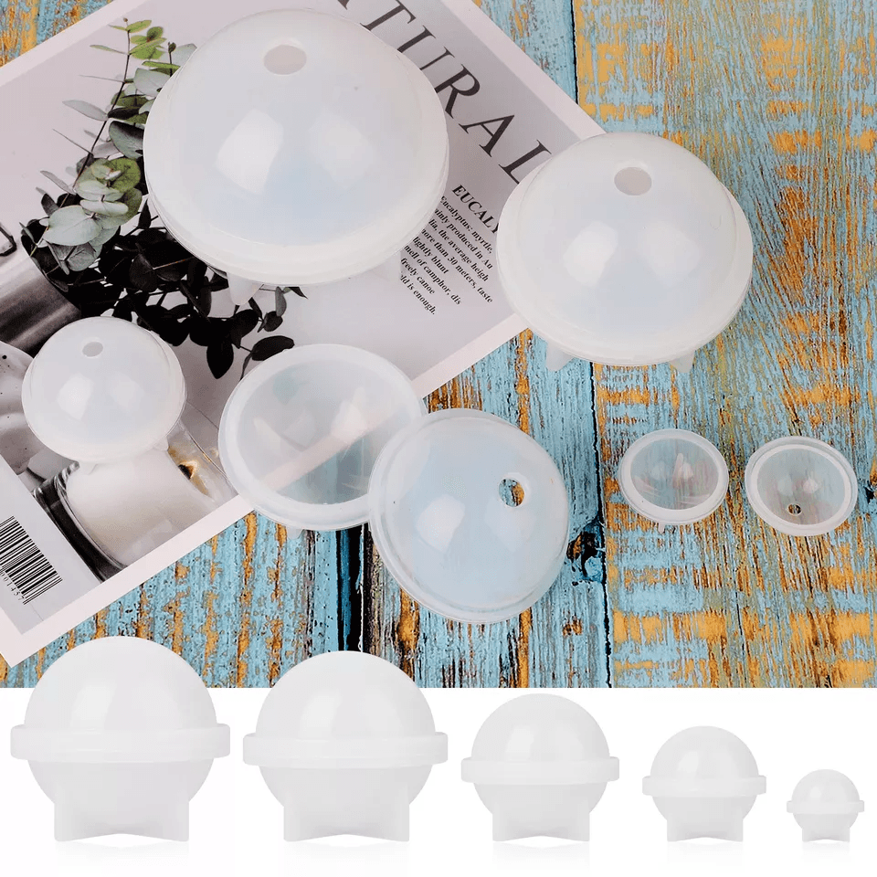 5Piece Silicone Resin Casting Mold Set Round Epoxy Moulds For DIY Craft Jewelry Making Tool Kit 5