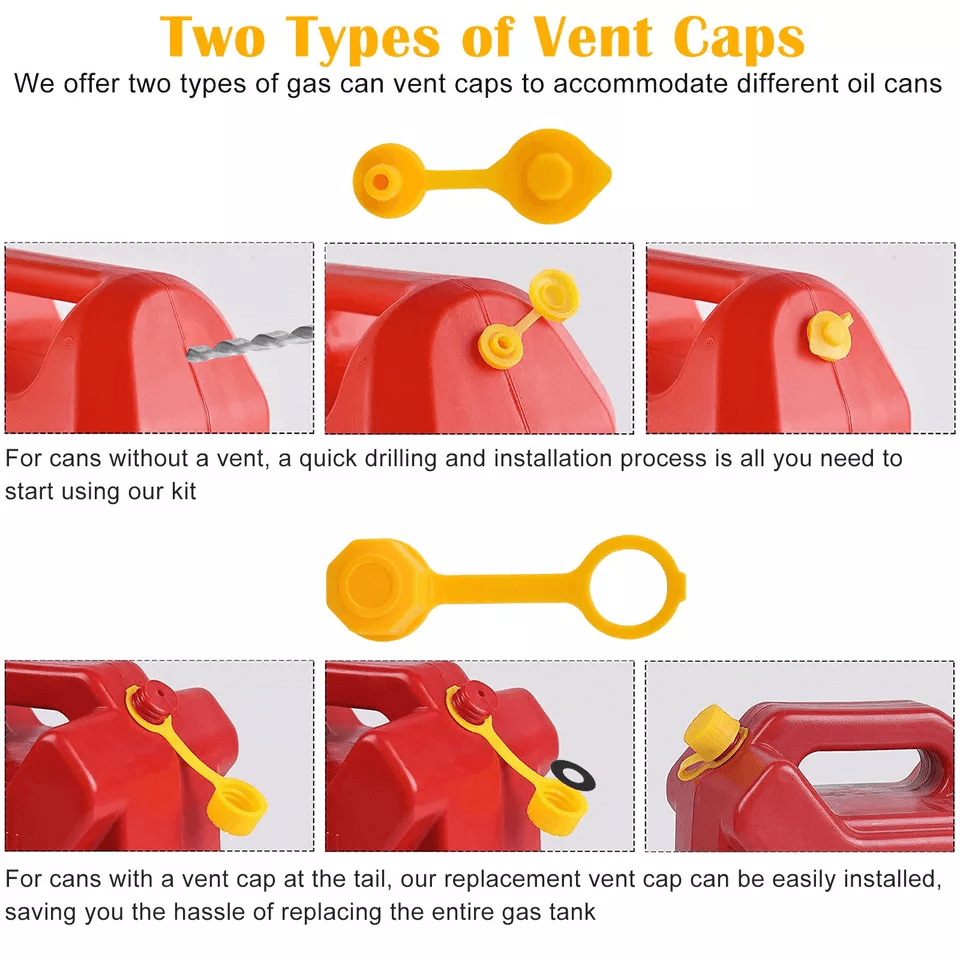 Flexible Gas Can Spout Nozzle Vent Kit Universal Replacement For Plastic Fuel Cans With Old Style C 3