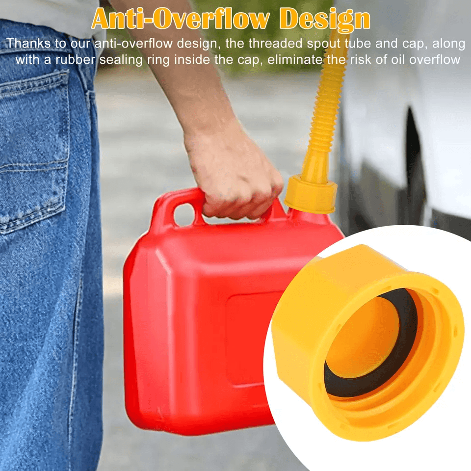 Flexible Gas Can Spout Nozzle Vent Kit Universal Replacement For Plastic Fuel Cans With Old Style C 2