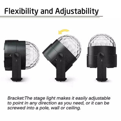 Disco Party Lights Strobe LED DJ Ball Sound Activated Bulb For Dance Wall  Ceiling Decoration 9