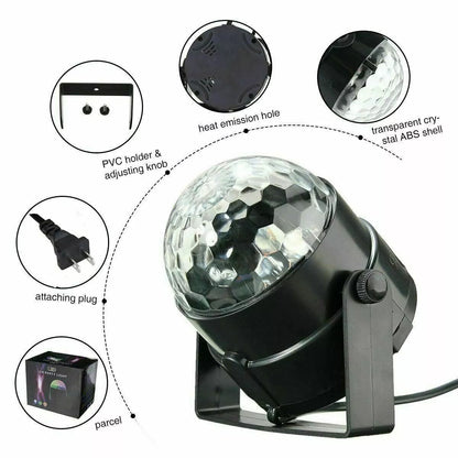 Disco Party Lights Strobe LED DJ Ball Sound Activated Bulb For Dance Wall  Ceiling Decoration 10
