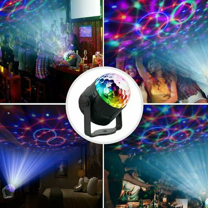 Disco Party Lights Strobe LED DJ Ball Sound Activated Bulb For Dance Wall  Ceiling Decoration 3