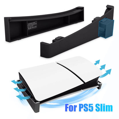 Slim Horizontal Stand Base Holder, Slip-Resistant Accessories for Playstation Slim Digital/Ultra with Enhanced Cooling