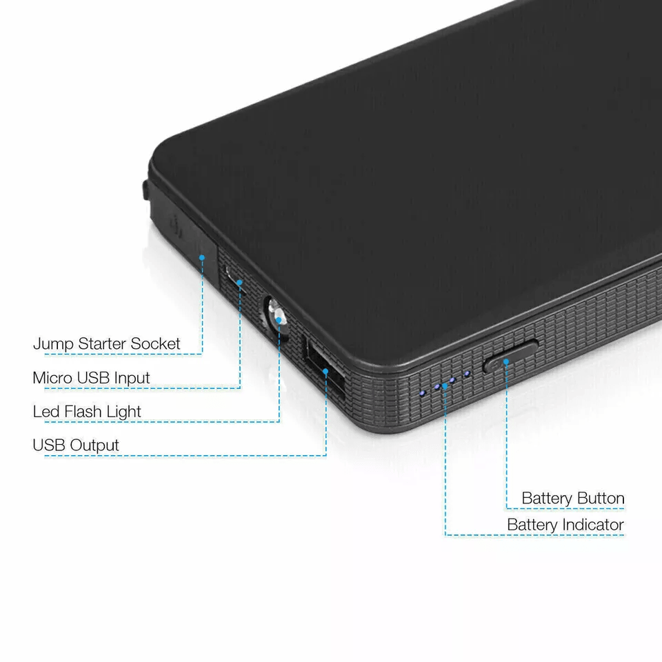 Portable Car Jump Starter Booster With Power Bank Durable Battery Charger  Jumper Box For Phones La 3