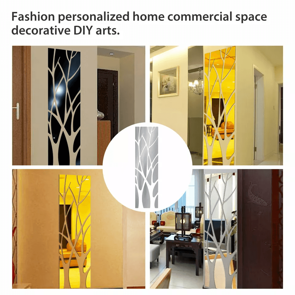 3D DIY Mirror Wall Stickers  Removable Acrylic Mural Decals For Home  Bedroom Decor 4
