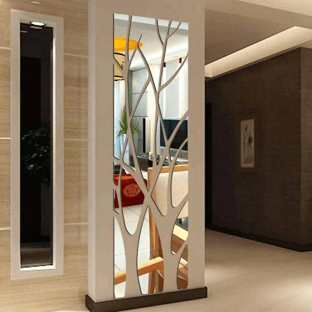 3D DIY Mirror Wall Stickers – Removable Acrylic Mural Decals for Home & Bedroom Decor