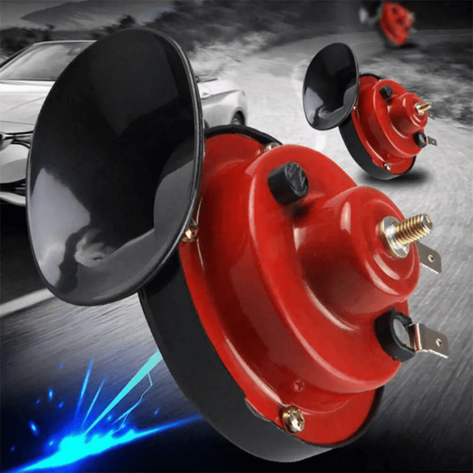 Super Loud Train Horn Waterproof For Motorcycle Car Truck Boat Compact Red Snail Horn With BuiltIn  3