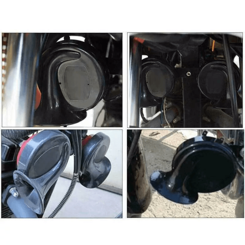 Super Loud Train Horn Waterproof For Motorcycle Car Truck Boat Compact Red Snail Horn With BuiltIn  5