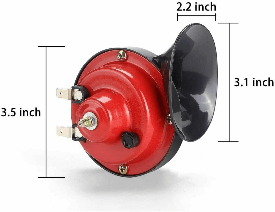 Super Loud Train Horn Waterproof For Motorcycle Car Truck Boat Compact Red Snail Horn With BuiltIn  8
