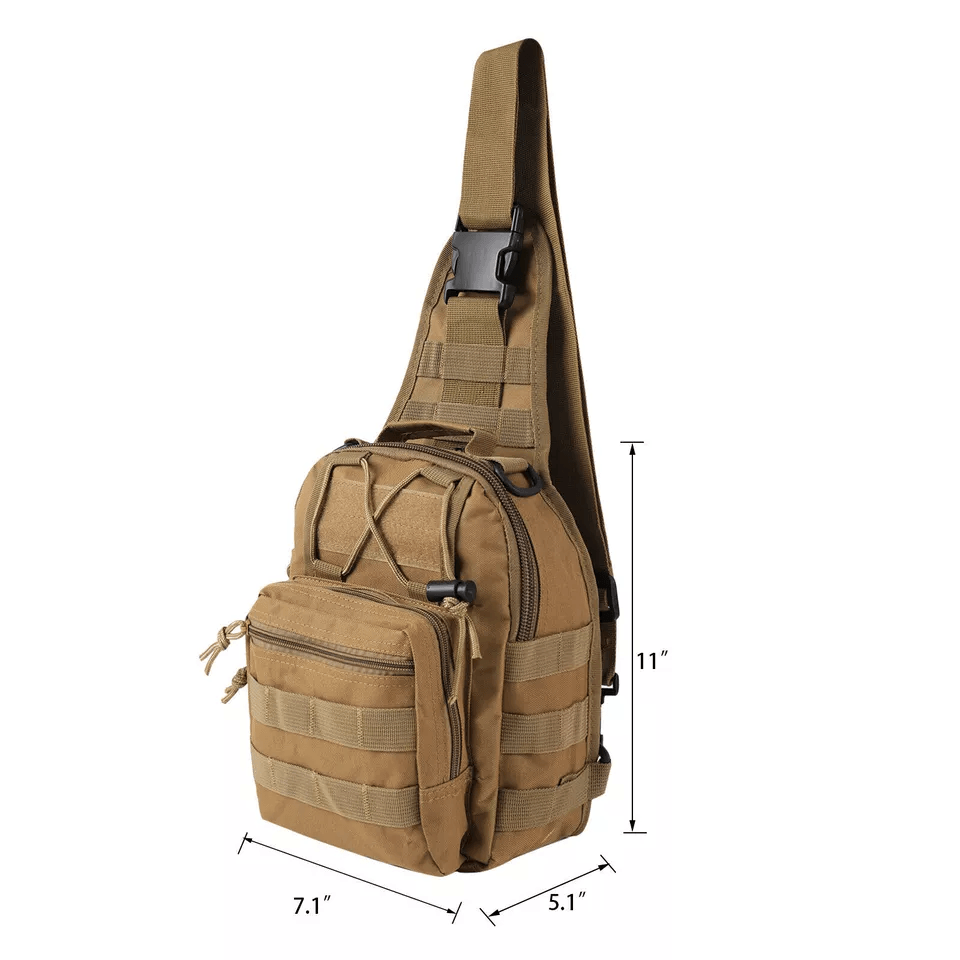 Men Backpack Tactical Sling Bag Chest Shoulder Fanny Pack Cross Body Molle Pouch For Hiking Travel  12