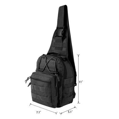 Men Backpack Tactical Sling Bag Chest Shoulder Fanny Pack Cross Body Molle Pouch For Hiking Travel  9