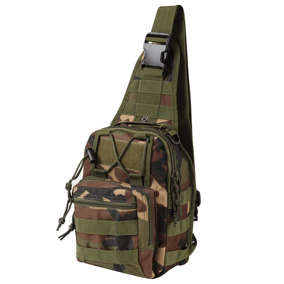 Men Backpack Tactical Sling Bag Chest Shoulder Fanny Pack Cross Body Molle Pouch For Hiking Travel  14
