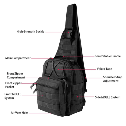 Men Backpack Tactical Sling Bag Chest Shoulder Fanny Pack Cross Body Molle Pouch For Hiking Travel  4