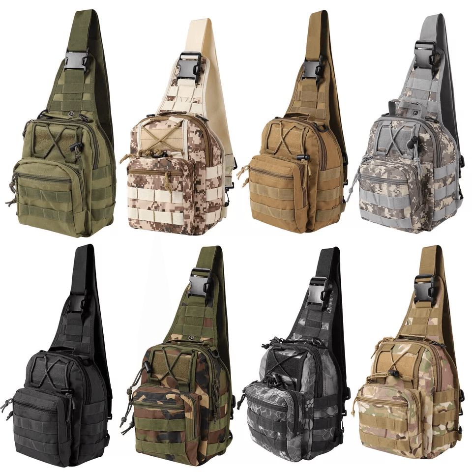 Men Backpack Tactical Sling Bag Chest Shoulder Fanny Pack Cross Body Molle Pouch For Hiking Travel  1