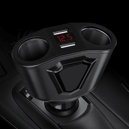 Dual USB Car Charger Power Adapter LCD Cigarette Lighter Socket Splitter 1
