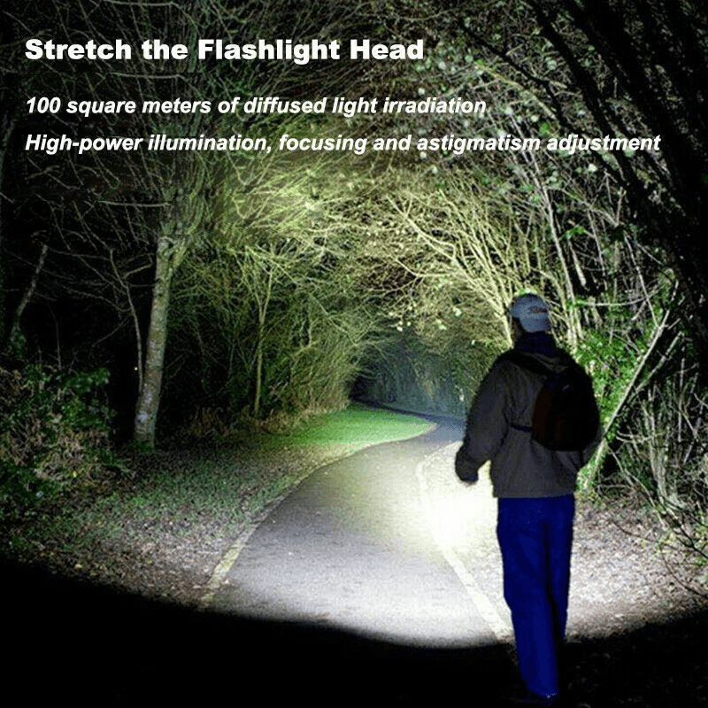 LED Torch Tactical Flashlight USB Rechargeable Magnetic Car Mount Holder Waterproof Ideal For Campi 3