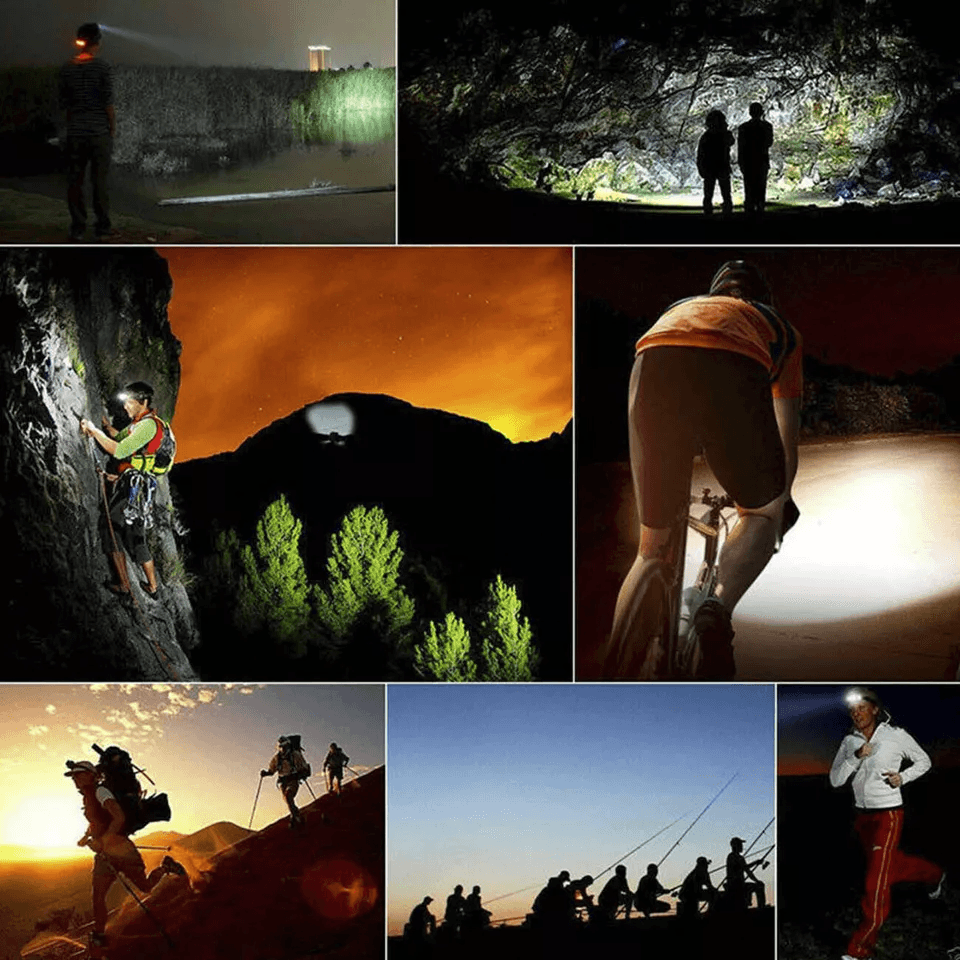 SuperBright 5X LED Headlamp Rechargeable Waterproof Head Torch With Zoom Adjustable Beam Ideal For  7