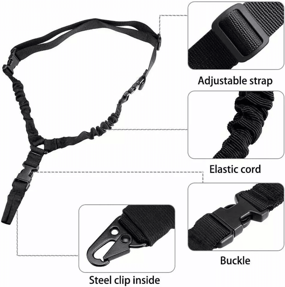 Tactical One Single Point Rifle Gun Sling Strap With QD Buckle Quick Release Adjustable Sling For A 1