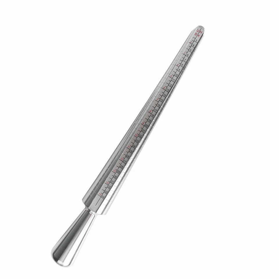 Metal Ring Sizer Gauge Mandrel Set Finger Sizing Measure Tool For Jewelry Making 3