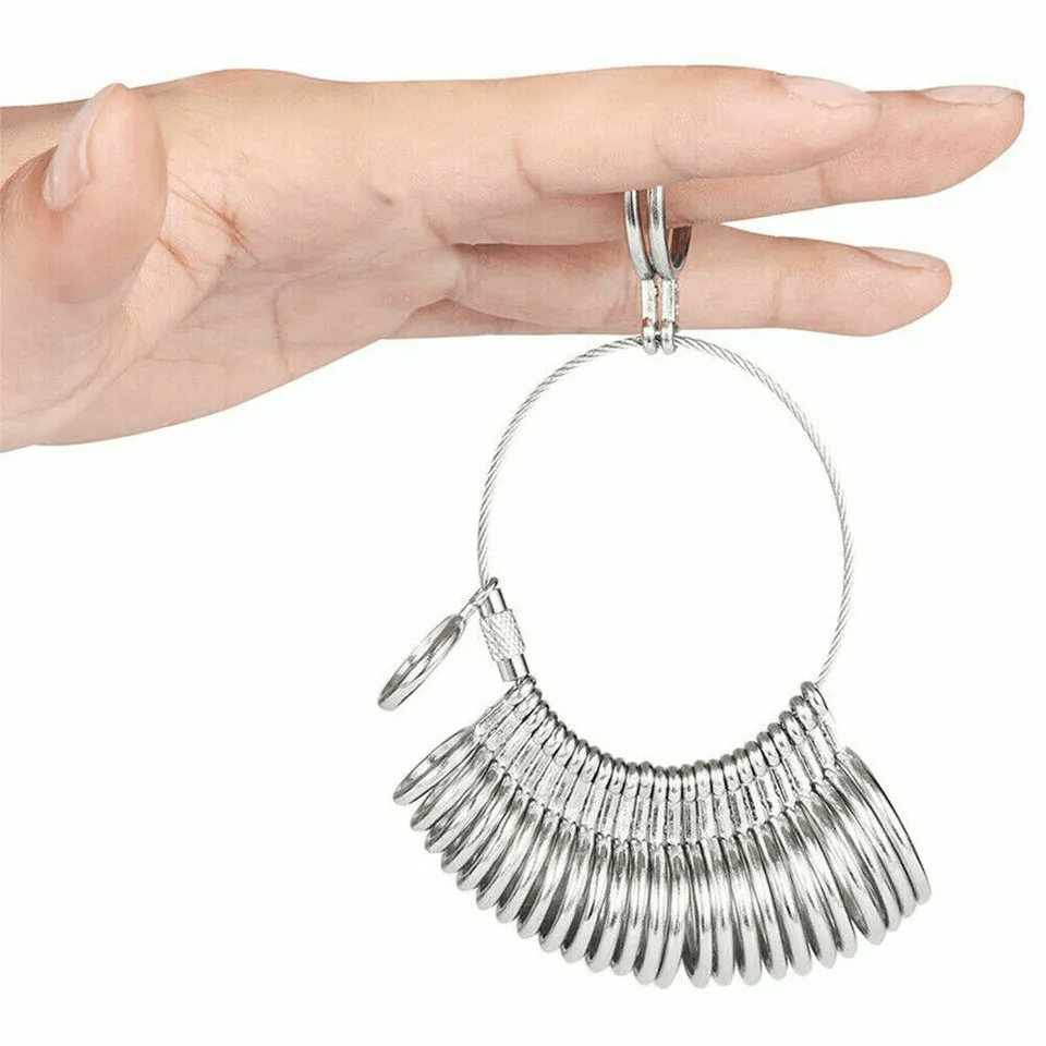 Metal Ring Sizer Gauge Mandrel Set Finger Sizing Measure Tool For Jewelry Making 4