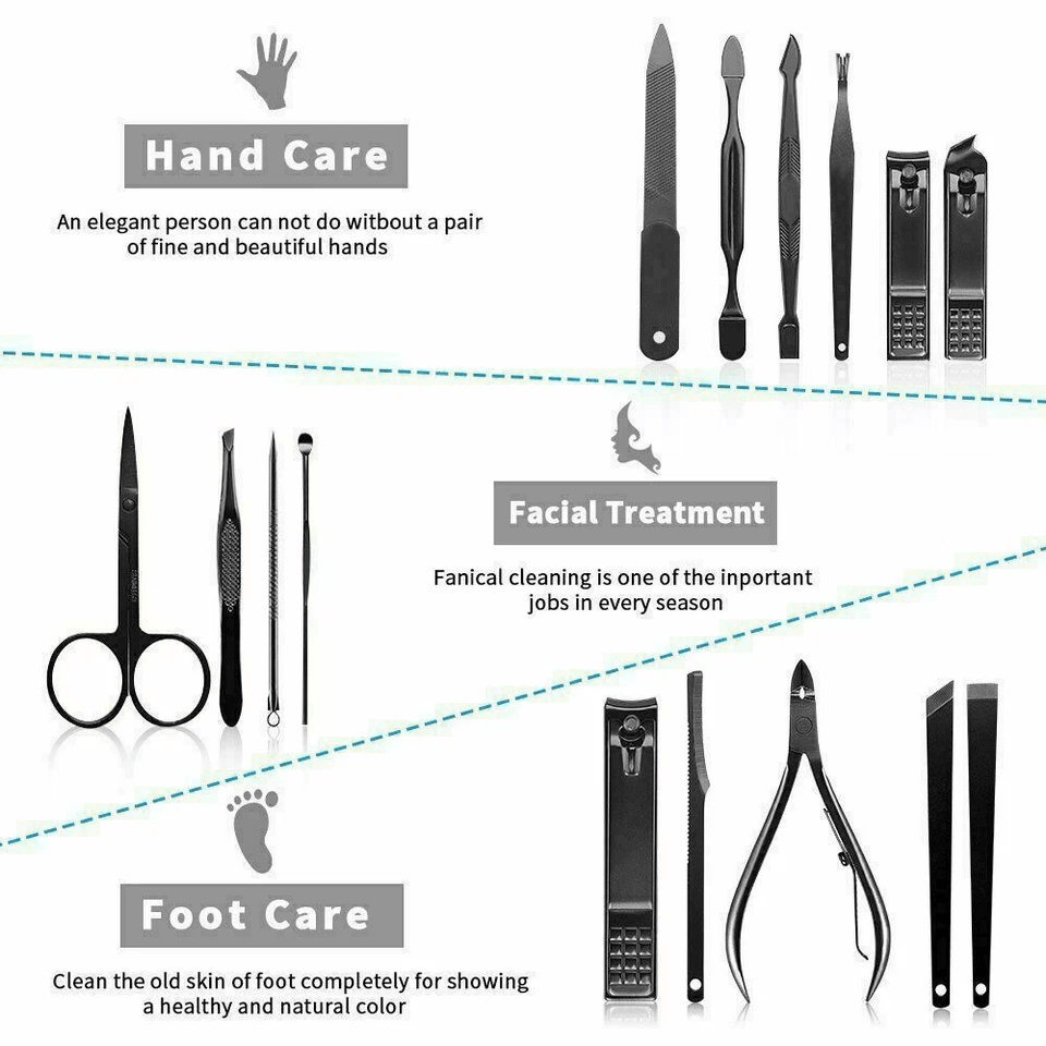 15Piece Manicure And Pedicure Set For Men And Women Premium Stainless Steel Nail Clippers Scissors  1