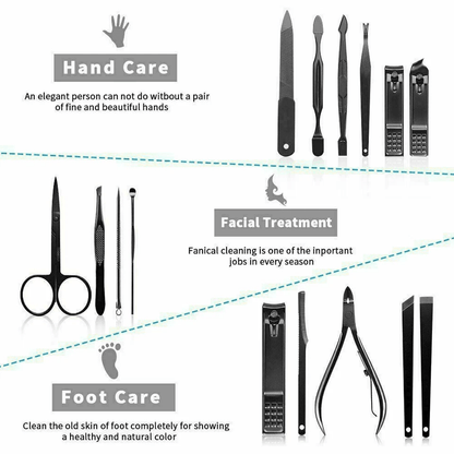 15Piece Manicure And Pedicure Set For Men And Women Premium Stainless Steel Nail Clippers Scissors  1
