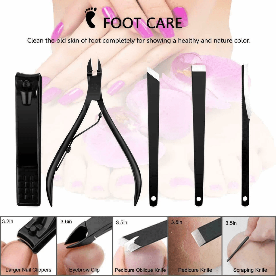 15Piece Manicure And Pedicure Set For Men And Women Premium Stainless Steel Nail Clippers Scissors  4