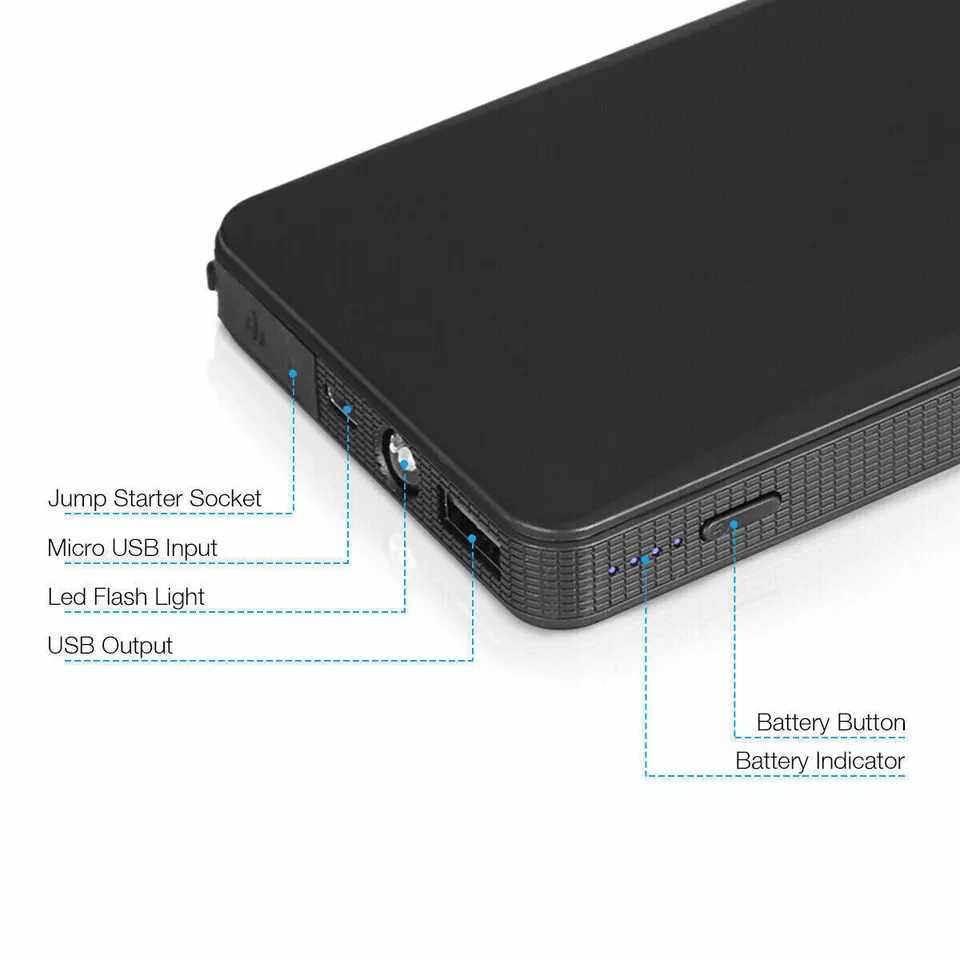 Portable Car Jump Starter Power Bank Booster Box For Dead Battery Emergency Start 1