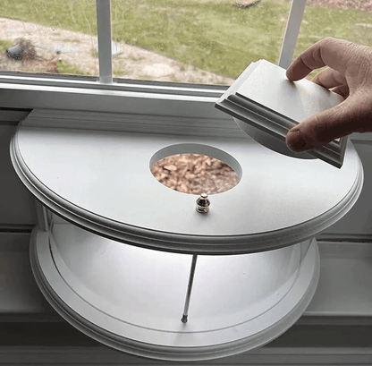 Clear View Window Bird Feeder 180 Indoor Viewing Easy Refill Durable PVC Design 3
