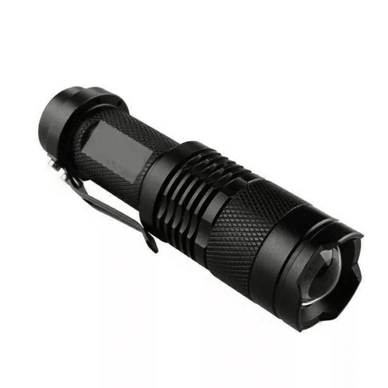 7W Mini LED Flashlight Torch  1 Mode Zoom InOut 14500AA Battery Waterproof Camping Light 1