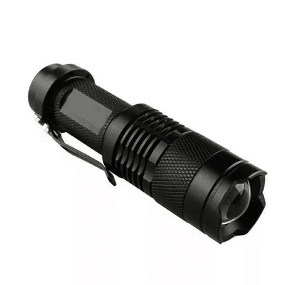 7W Mini LED Flashlight Torch  1 Mode Zoom InOut 14500AA Battery Waterproof Camping Light 1