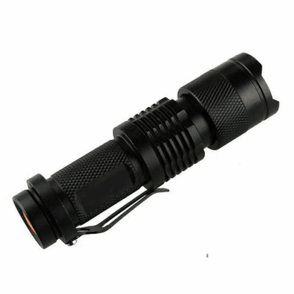 7W Mini LED Flashlight Torch  1 Mode Zoom InOut 14500AA Battery Waterproof Camping Light 2