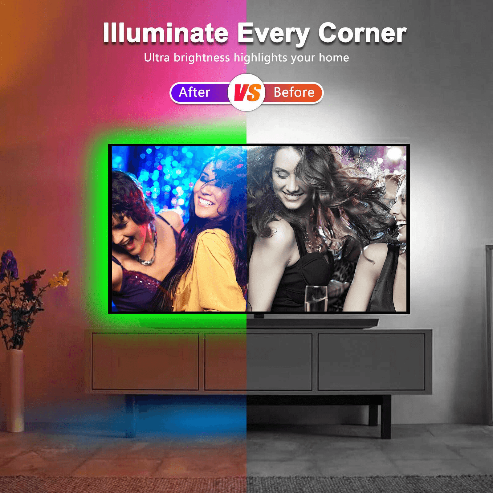 RGB Waterproof LED SMD Flexible Strip Light With Remote Control For Home Decoration 7