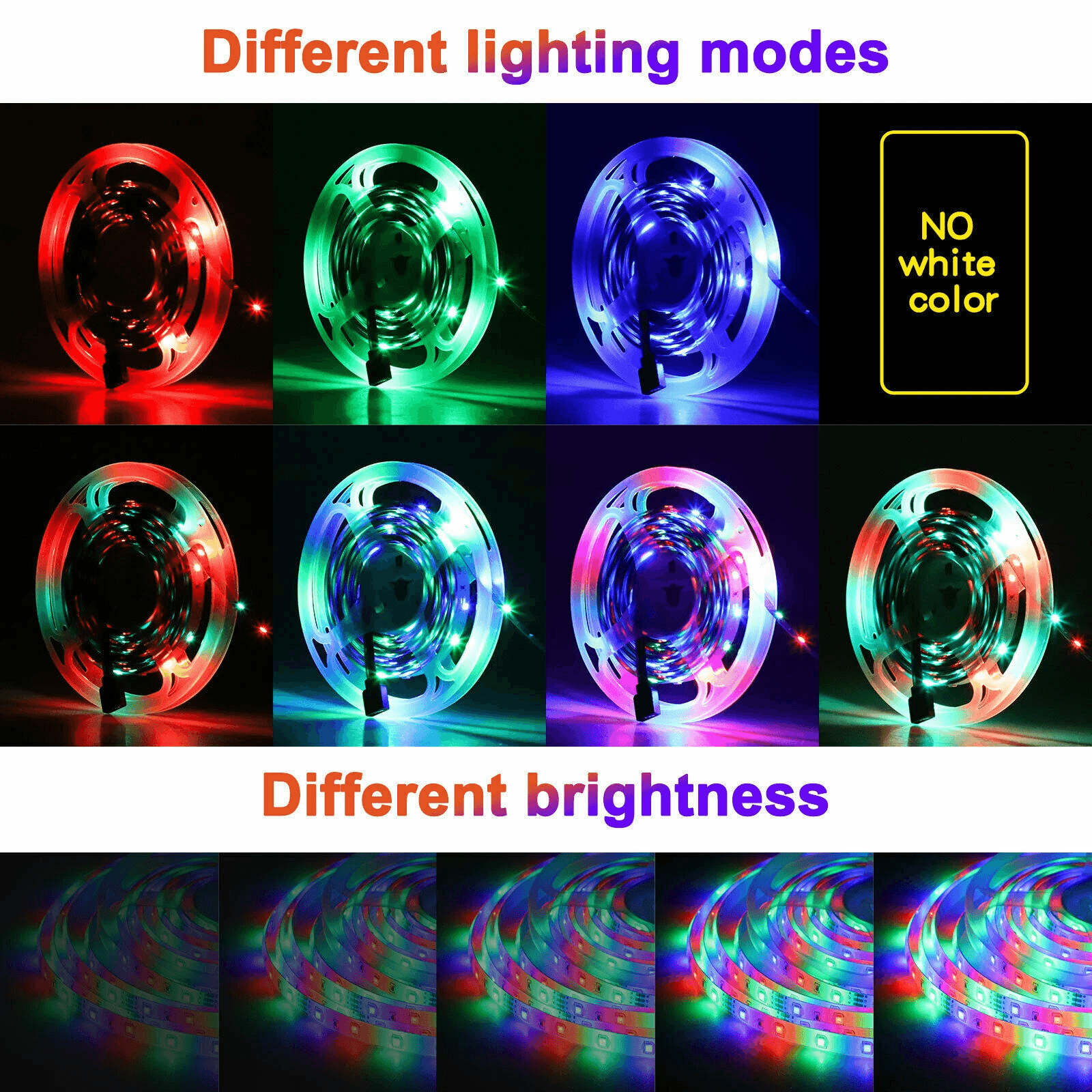 RGB Waterproof LED SMD Flexible Strip Light With Remote Control For Home Decoration 2
