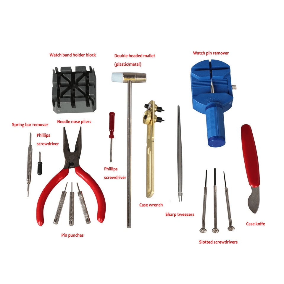 Professional Watch Repair Tool Kit Link Remover Spring Bar Case Opener Screwdriver Set 1