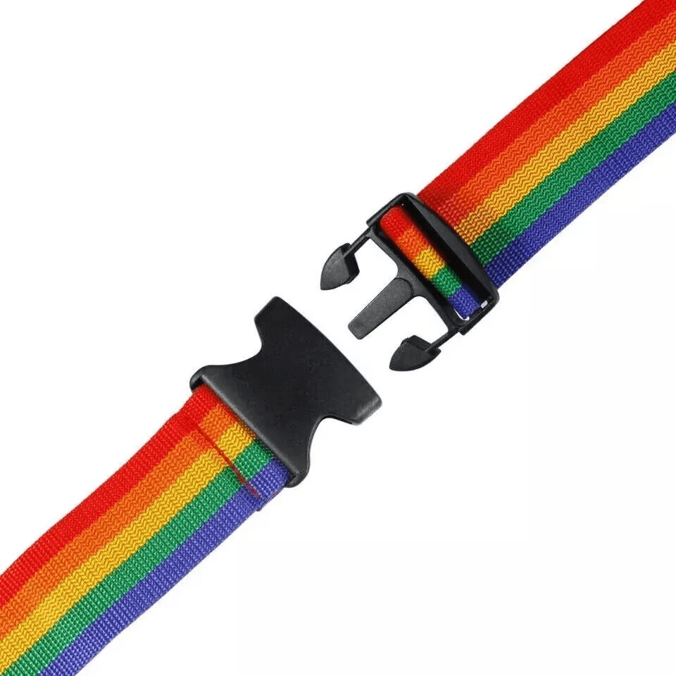 4Pack Rainbow Travel Luggage Straps Adjustable Suitcase Belts For Secure Baggage Backpack Protectio 3