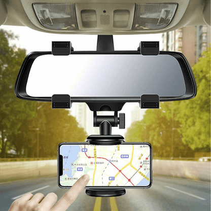 Car Phone Holder For Rearview Mirror Rotatable  Adjustable Mount 0