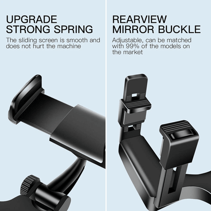 Car Phone Holder For Rearview Mirror Rotatable  Adjustable Mount 2