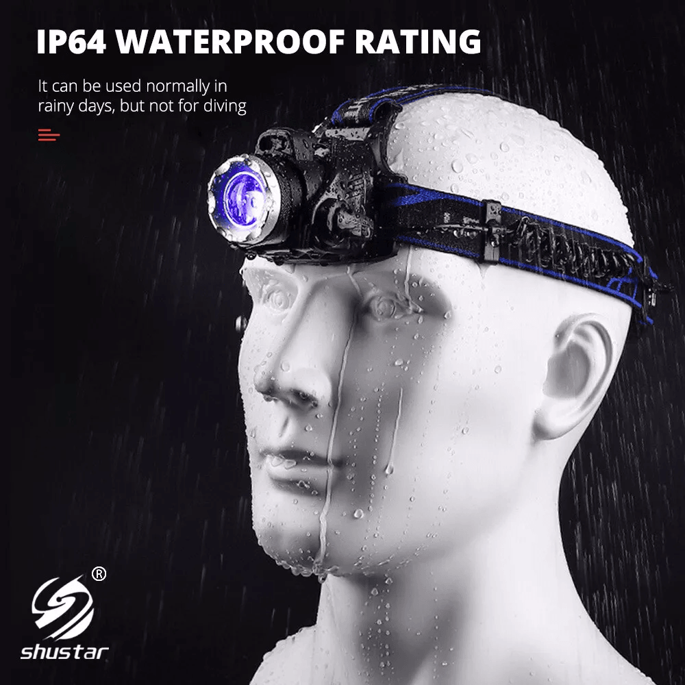 Rechargeable LED Headlamp  Zoomable Waterproof Headlight 25000 Lumens USB Charging 1