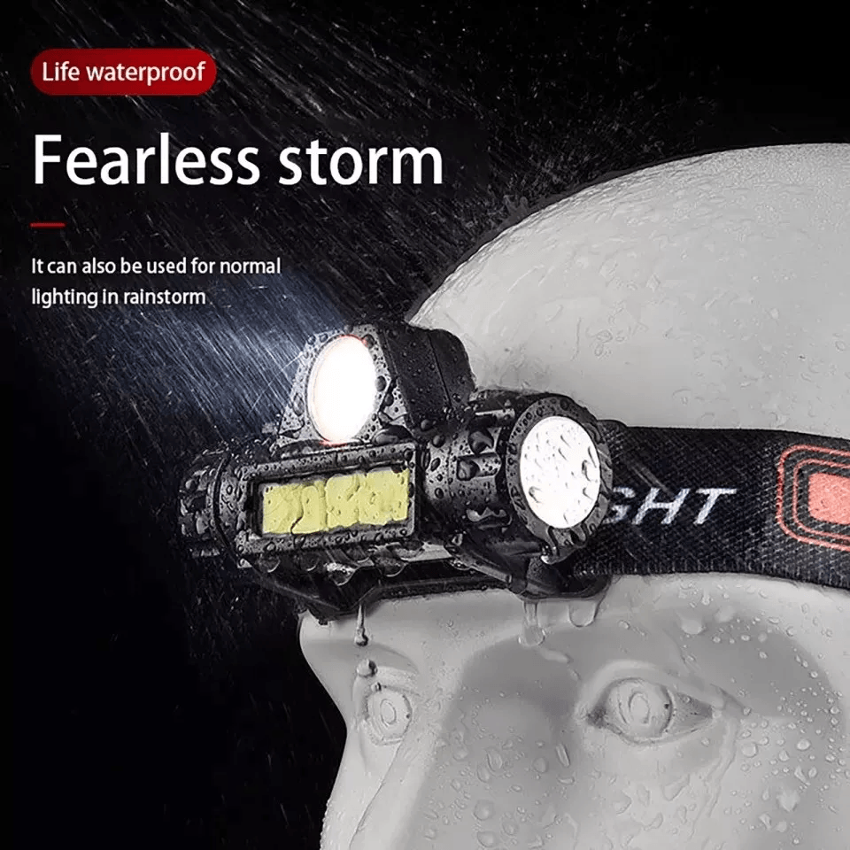 USB Rechargeable Waterproof LED Headlamp 990W XPE  COB Headlight For Outdoor Use 7