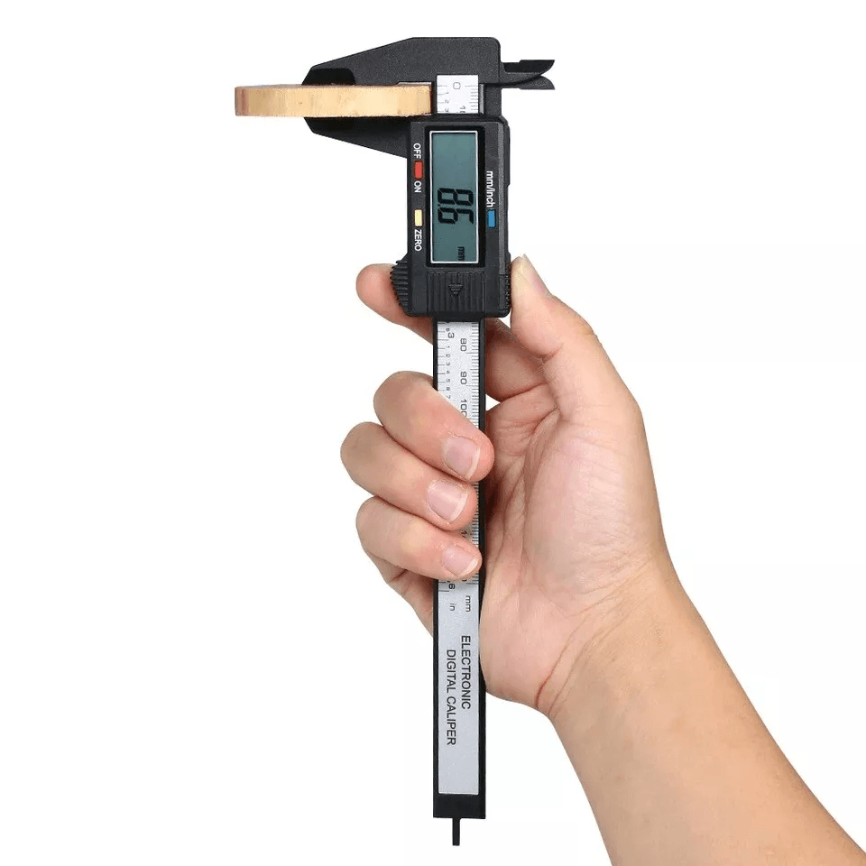 Digital Vernier Caliper Carbon Fiber Electronic Micrometer Gauge LCD Display 5
